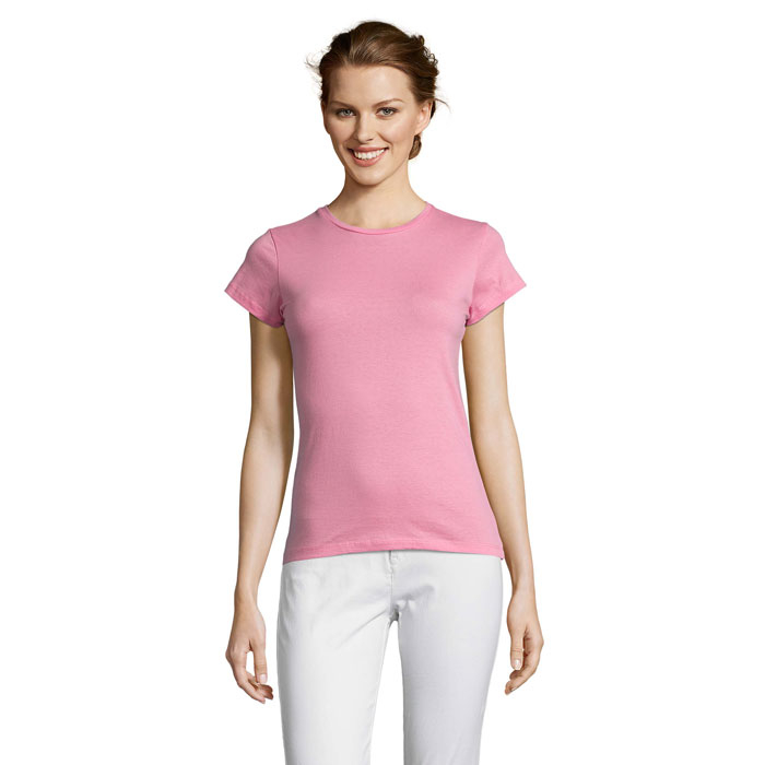 T-shirt personnalisé femme en coton 150g Miss rose orchidée